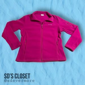 Women’s Columbia Pink Fleece Jacket, XL